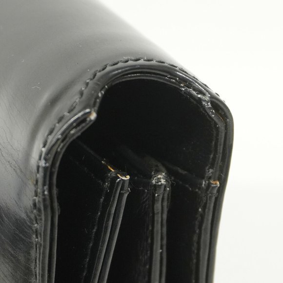 Celine Shoulder Bag Leather Black Women's - Picture 15 of 16